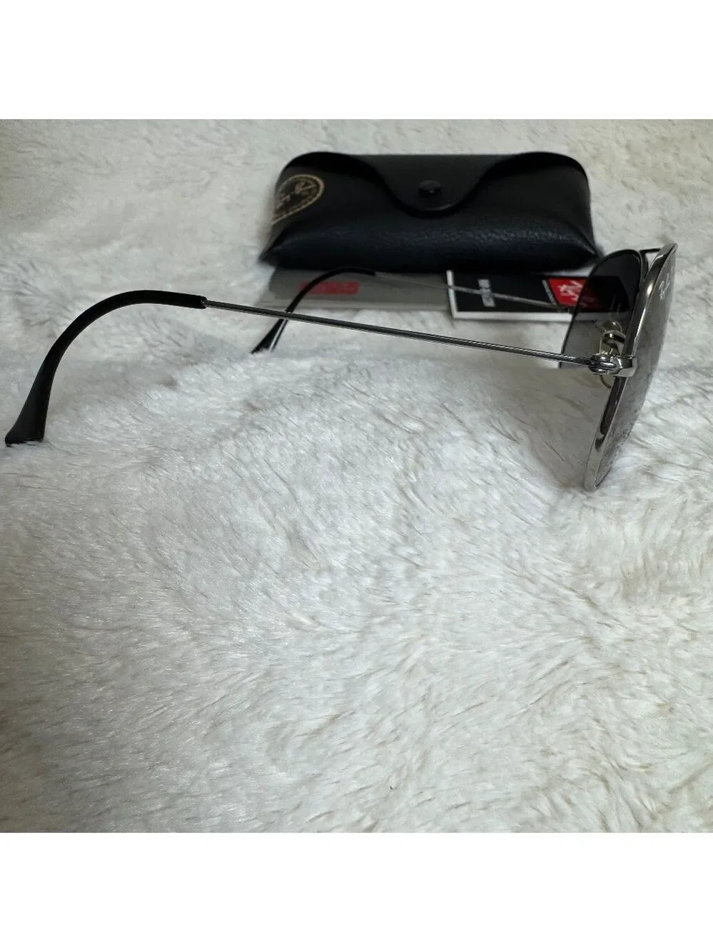 Ray-Ban Black Aviator Titanium Polarized Sunglasses